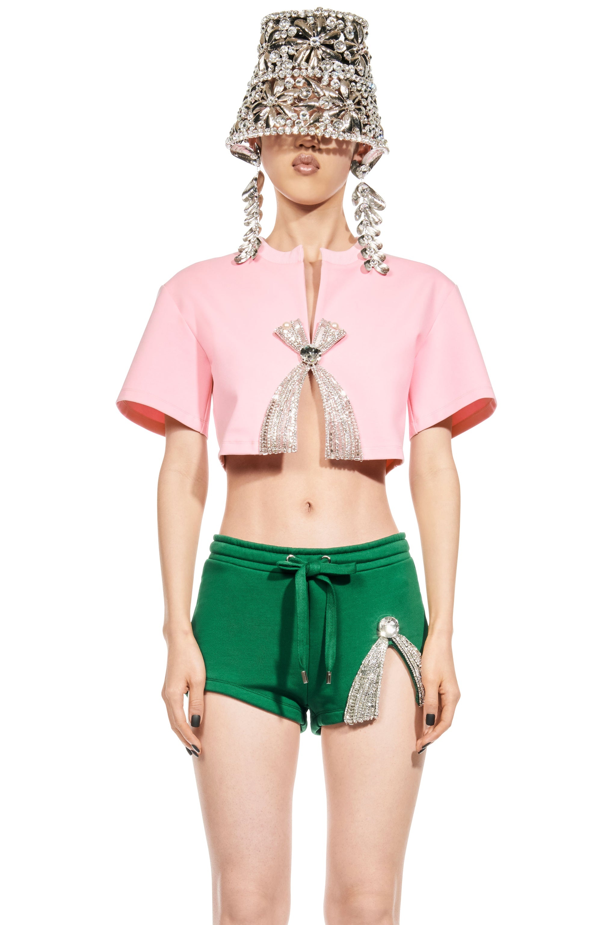 DECO BOW CROPPED T-SHIRT - 1