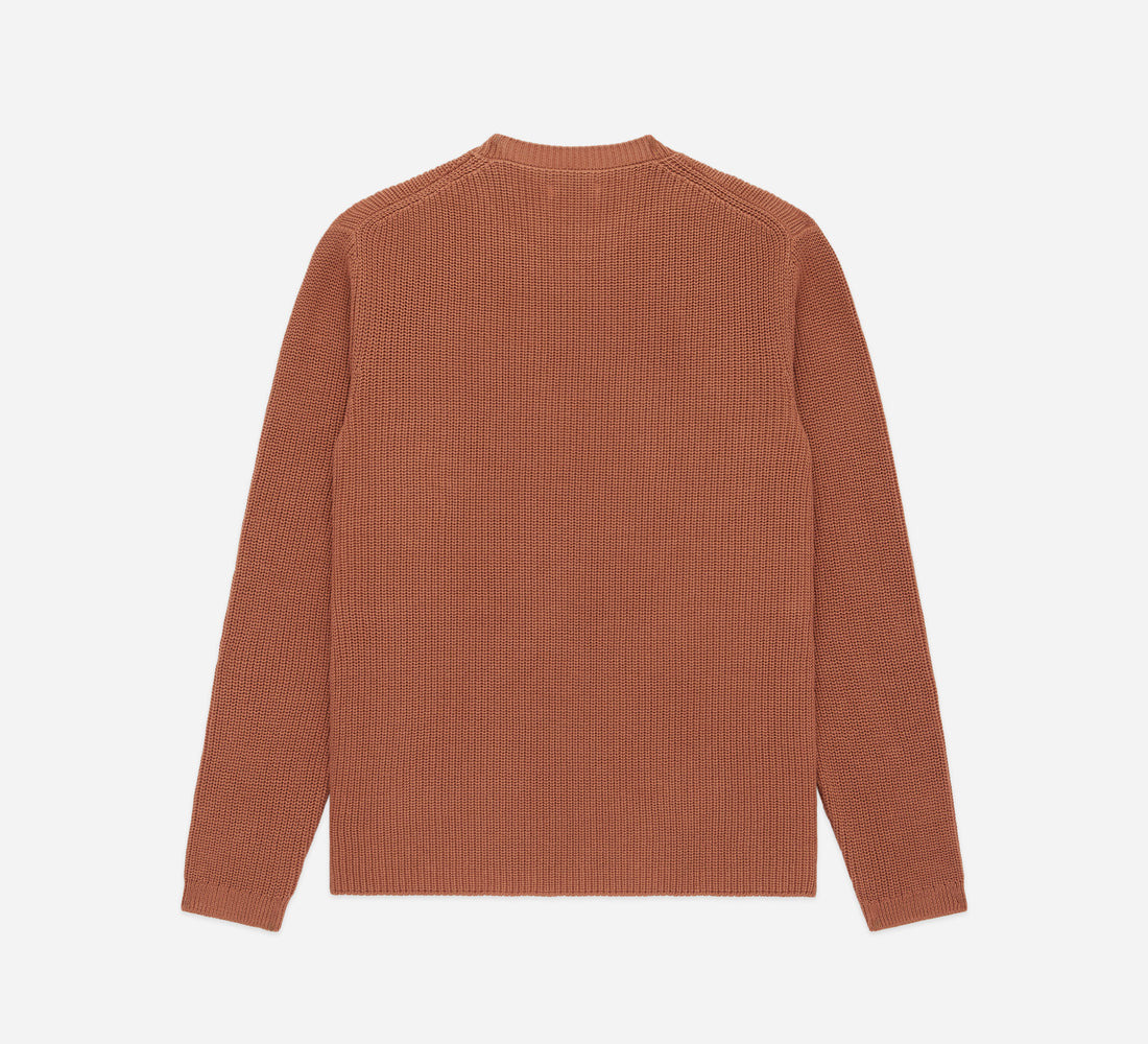 Long Sleeve Knit Tee - Clay Pima Cotton - 2