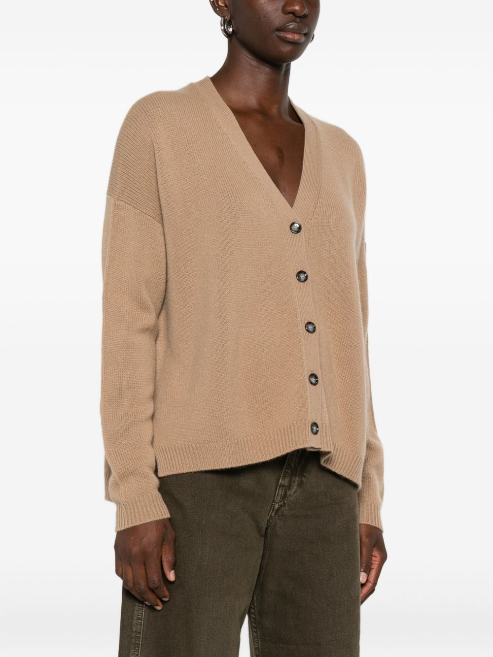 button-front cashmere cardigan - 3