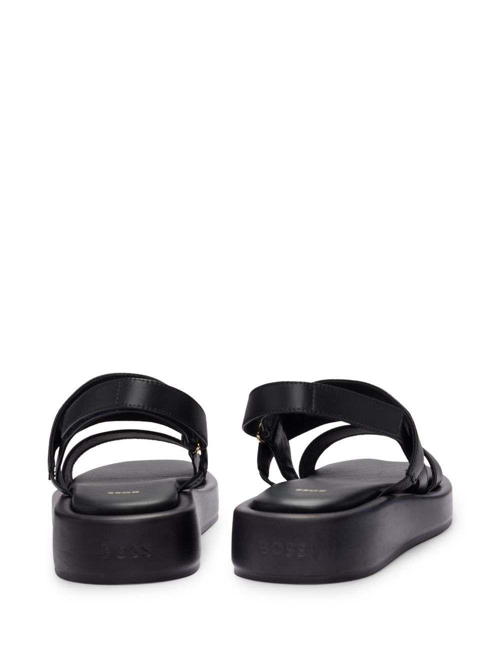 eyelet-embellishment leather sandals - 3