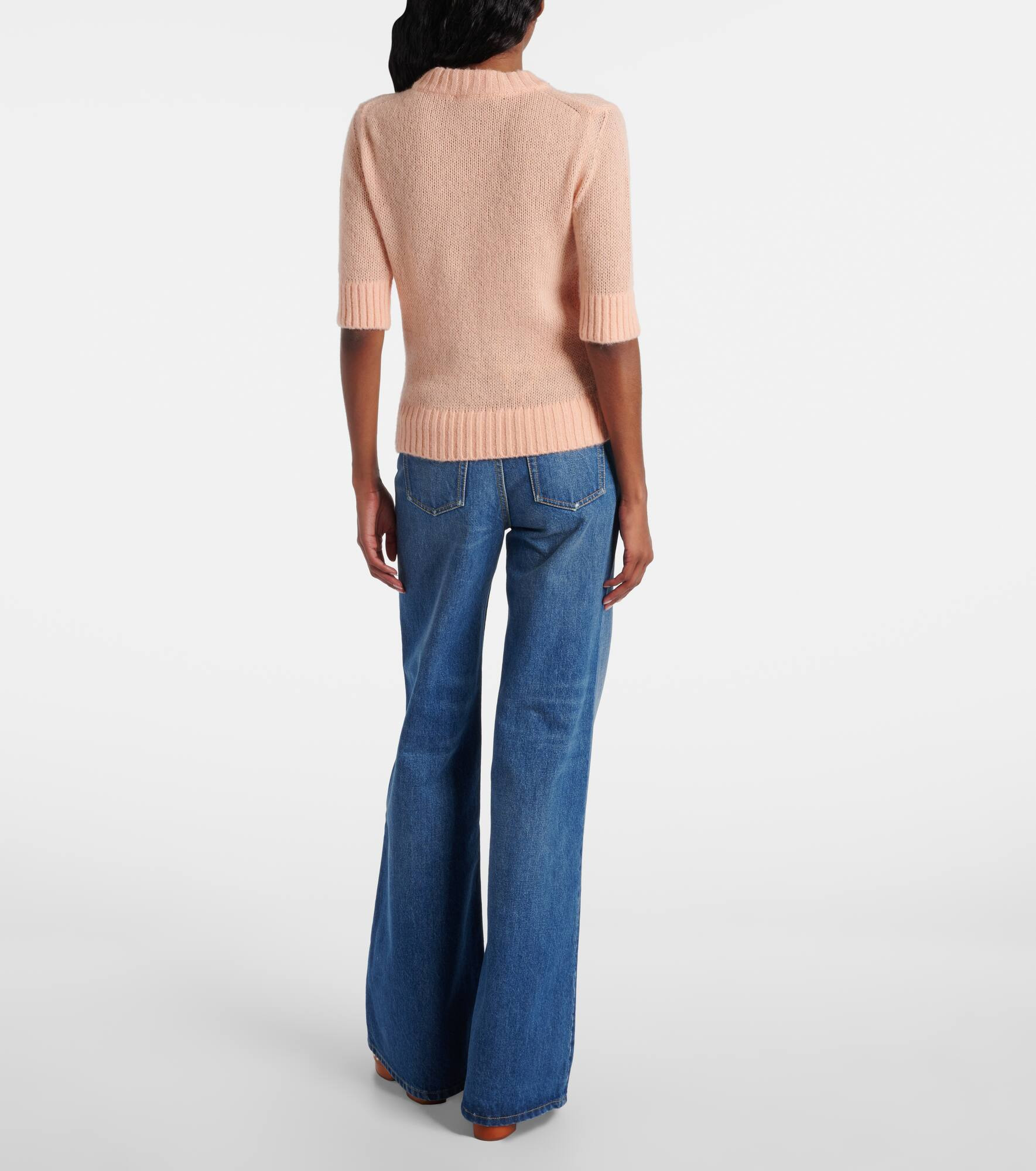 Logo alpaca and silk sweater - 3
