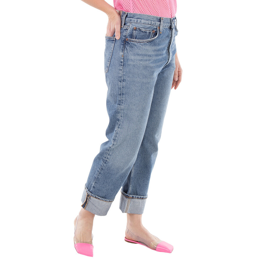 Agolde Ladies Fran Invention Low Slung Straight Jeans - 2
