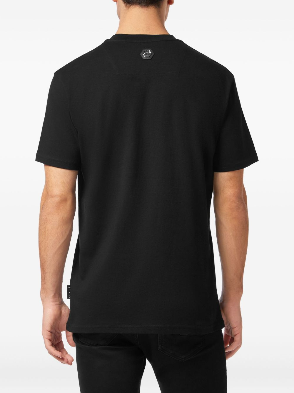 sequin-embellished round-neck T-shirt - 4
