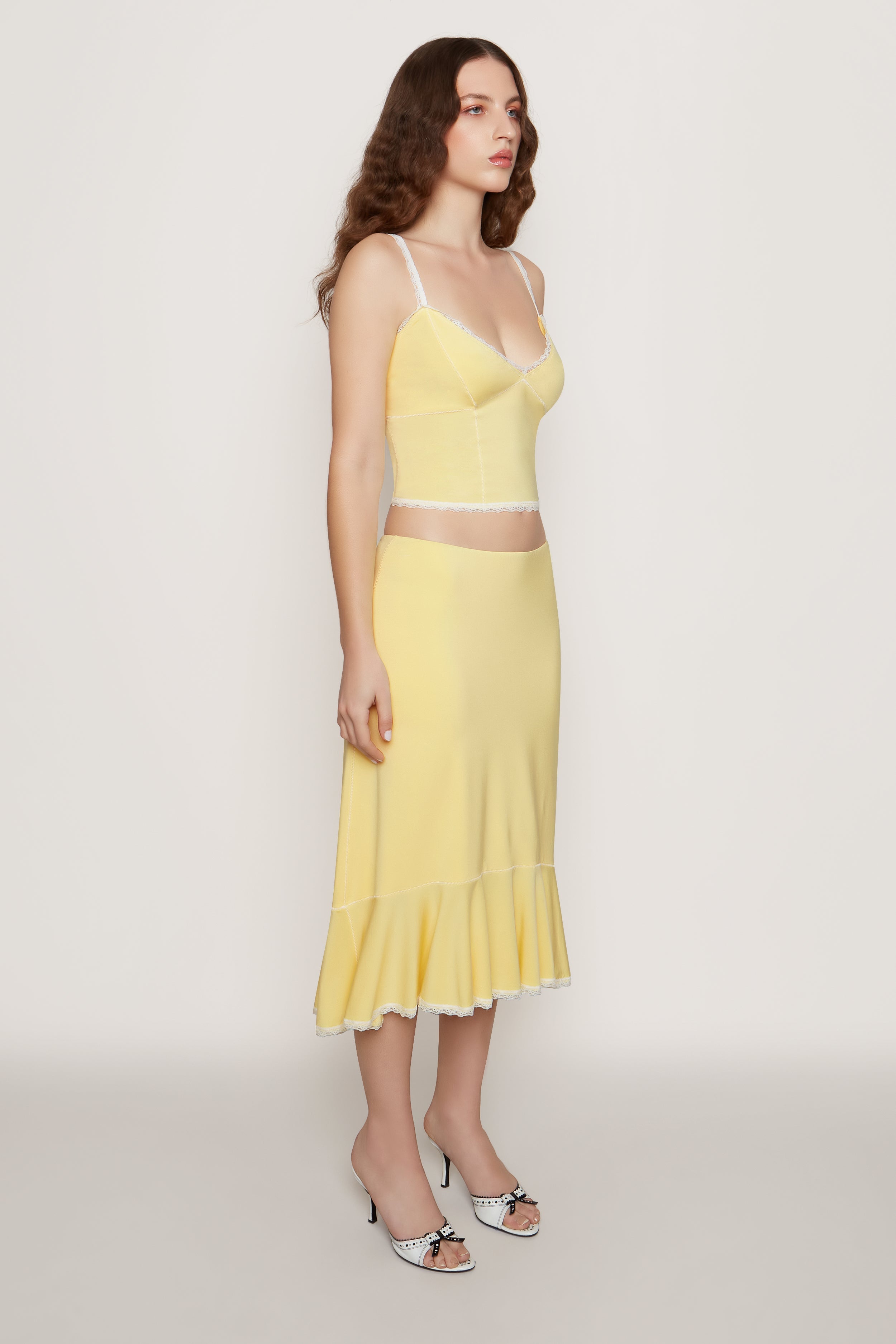 LOW RISE DAINTY MIDI SKIRT - 3