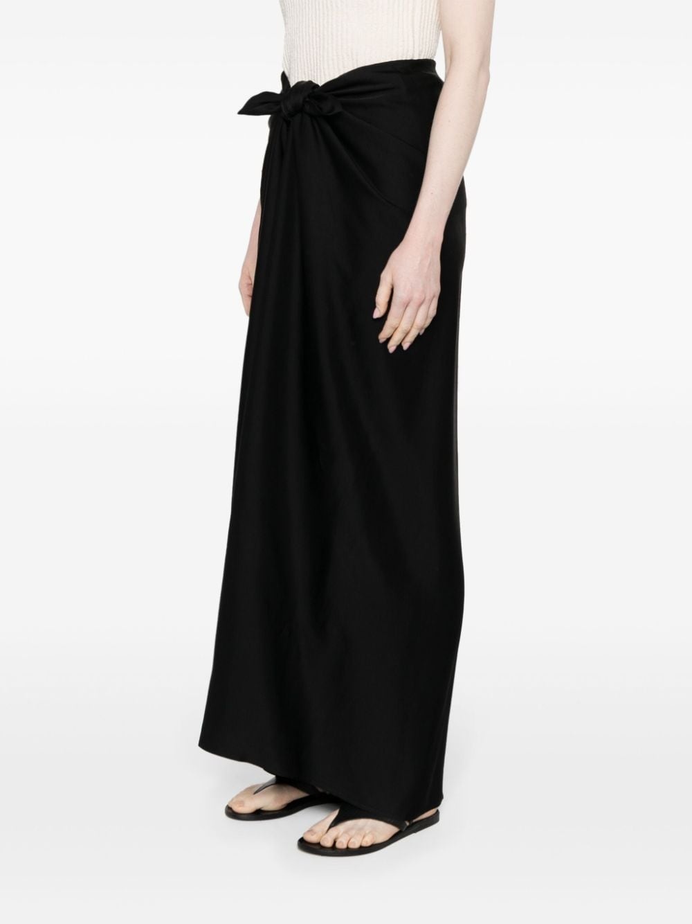 draped midi skirt - 3