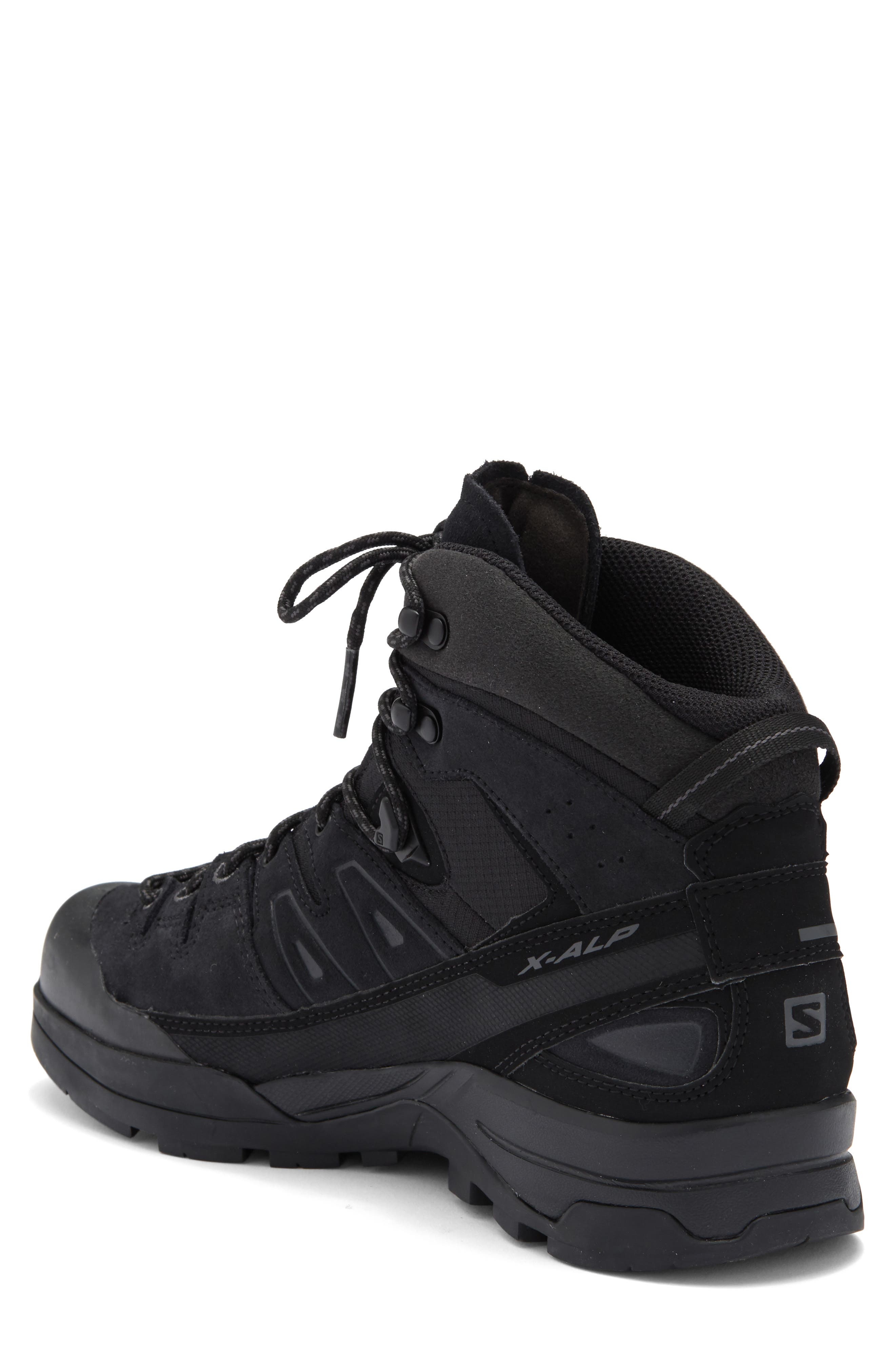Salomon X-Alp Gore-Tex® Waterproof High Top Sneaker in Black/Black/Asphalt at Nordstrom - 2