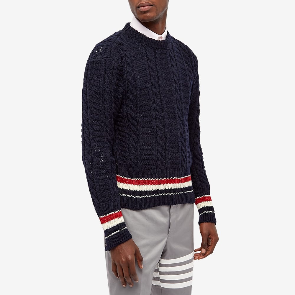 Thom Browne Cable Donegal Crew Knit - 4