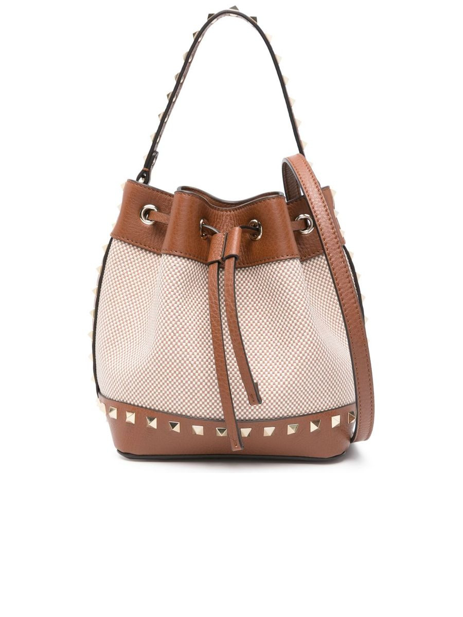 Rockstud Canvas Bucket Bag - 1