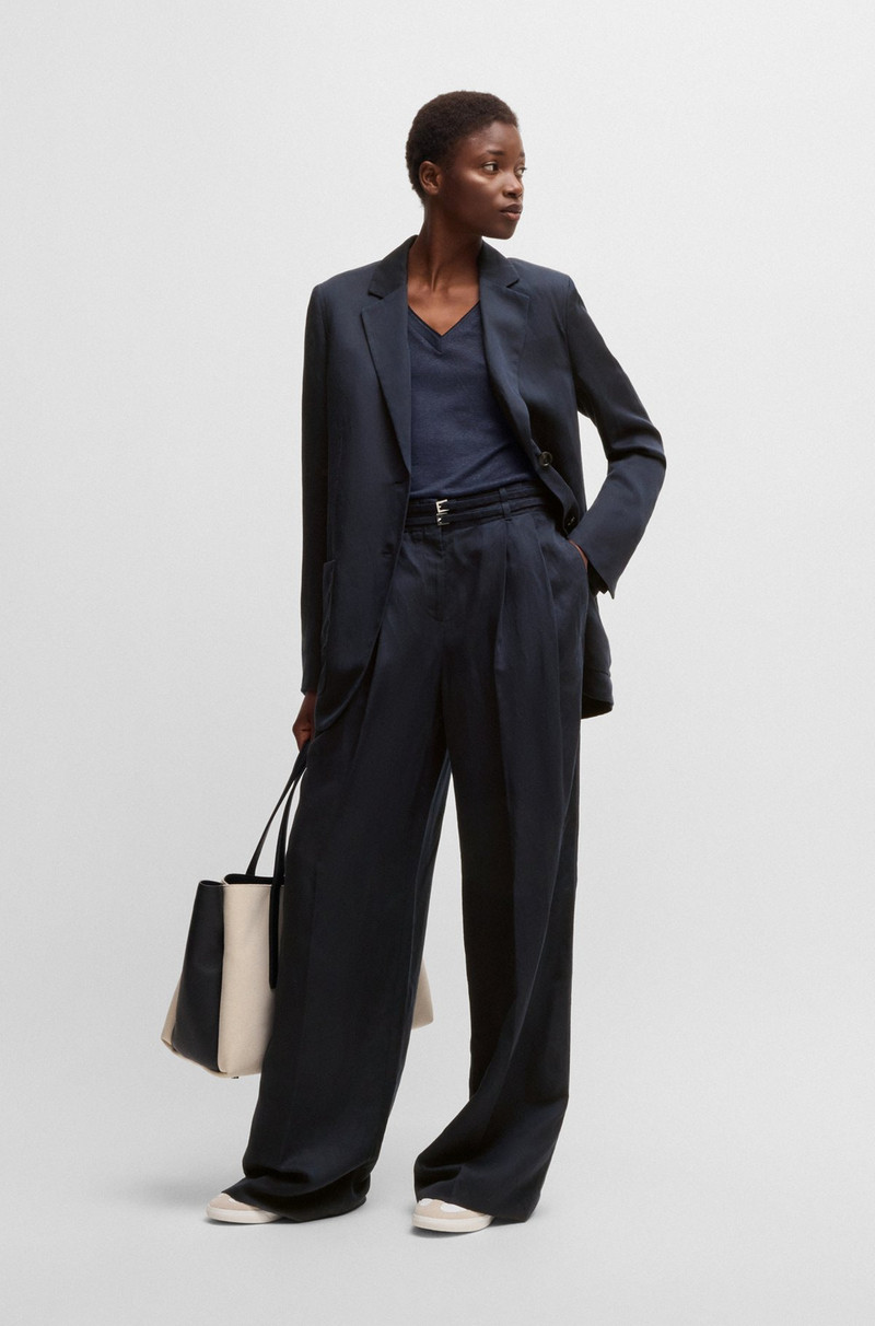 BOSS RELAXED-FIT BLAZER WITH TWO-BUTTON CLOSURE outlook