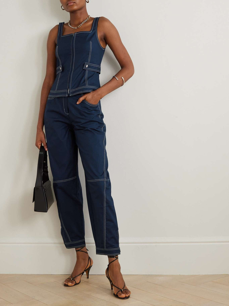 SIMKHAI Kairi cotton-blend canvas barrel-leg pants outlook