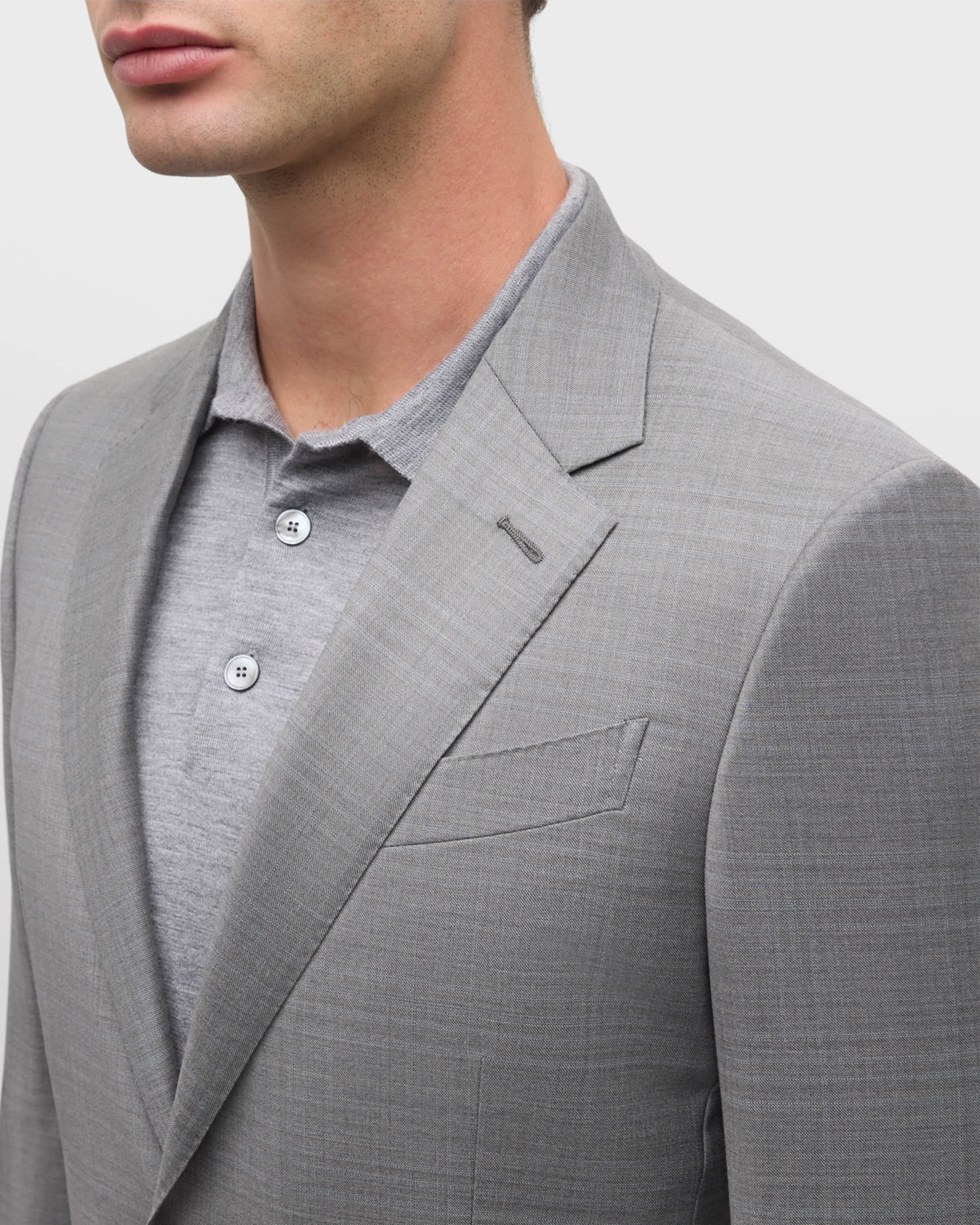 Men's Plaid Wool Suit - 2