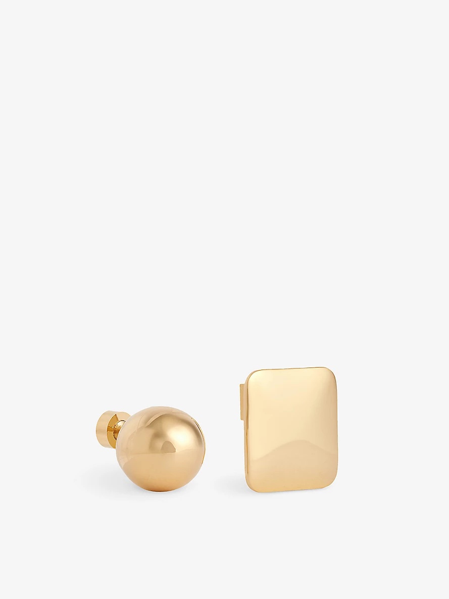 Les Rond Carre brass earrings - 3