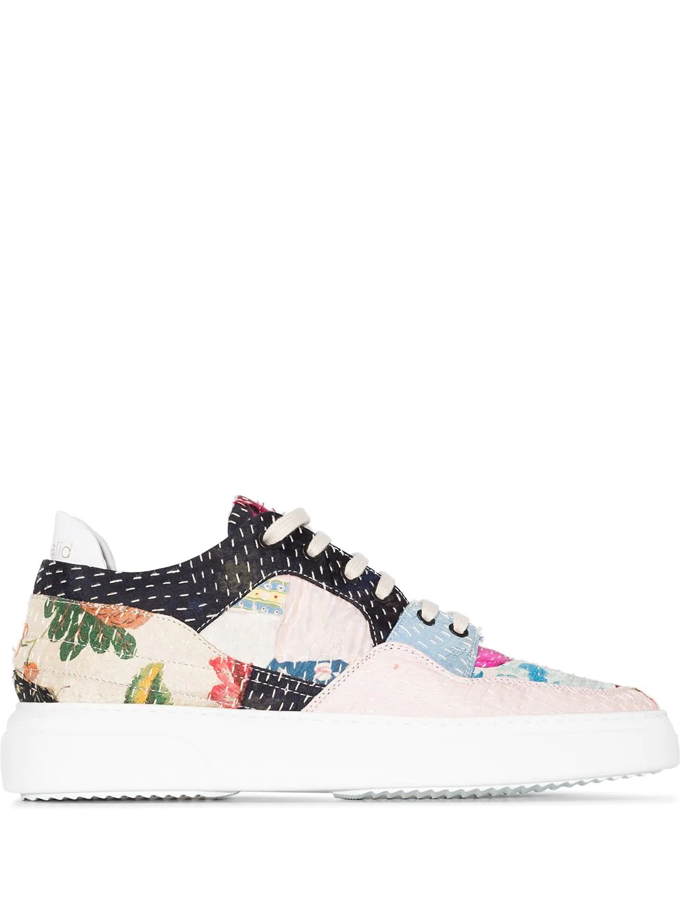 patchwork low-top sneakers - 1