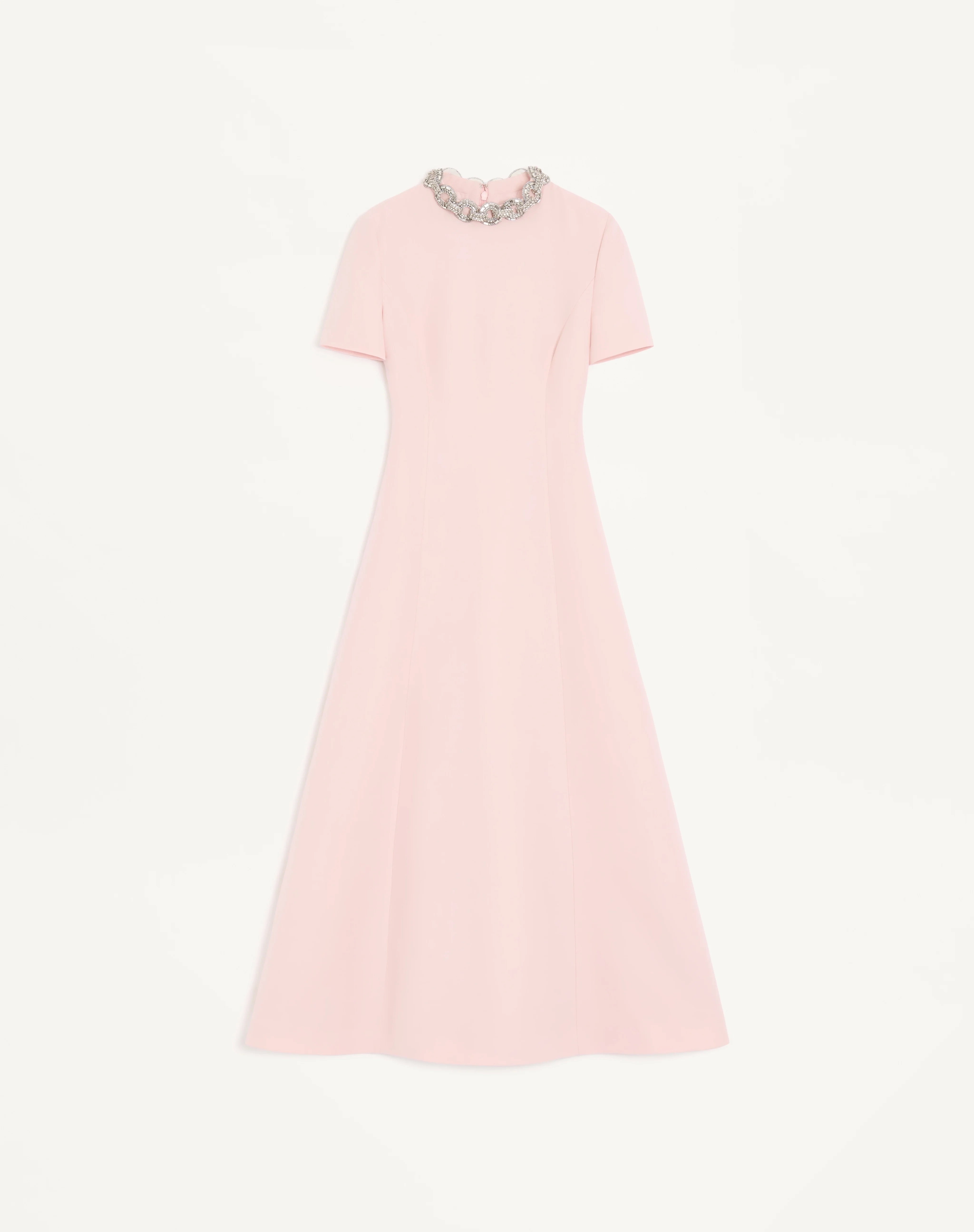 CREPE COUTURE EMBROIDERED MIDI DRESS - 1