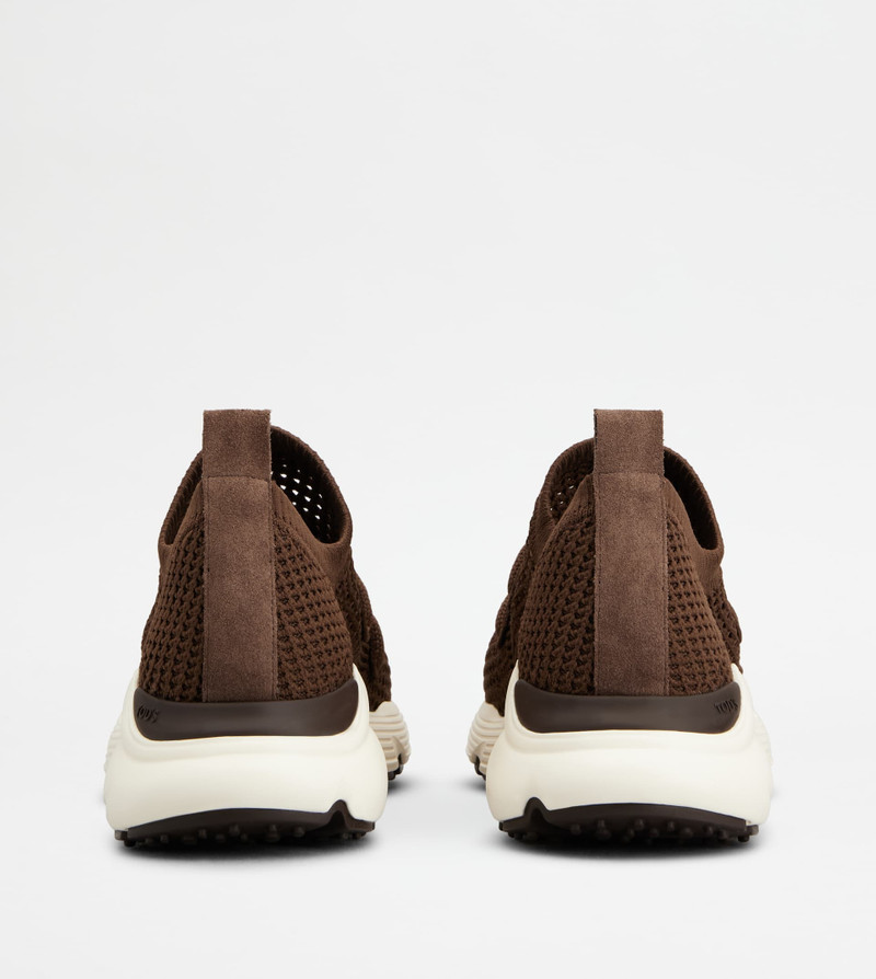 Tod's KATE SLIP-ON SNEAKERS IN FABRIC - BROWN outlook