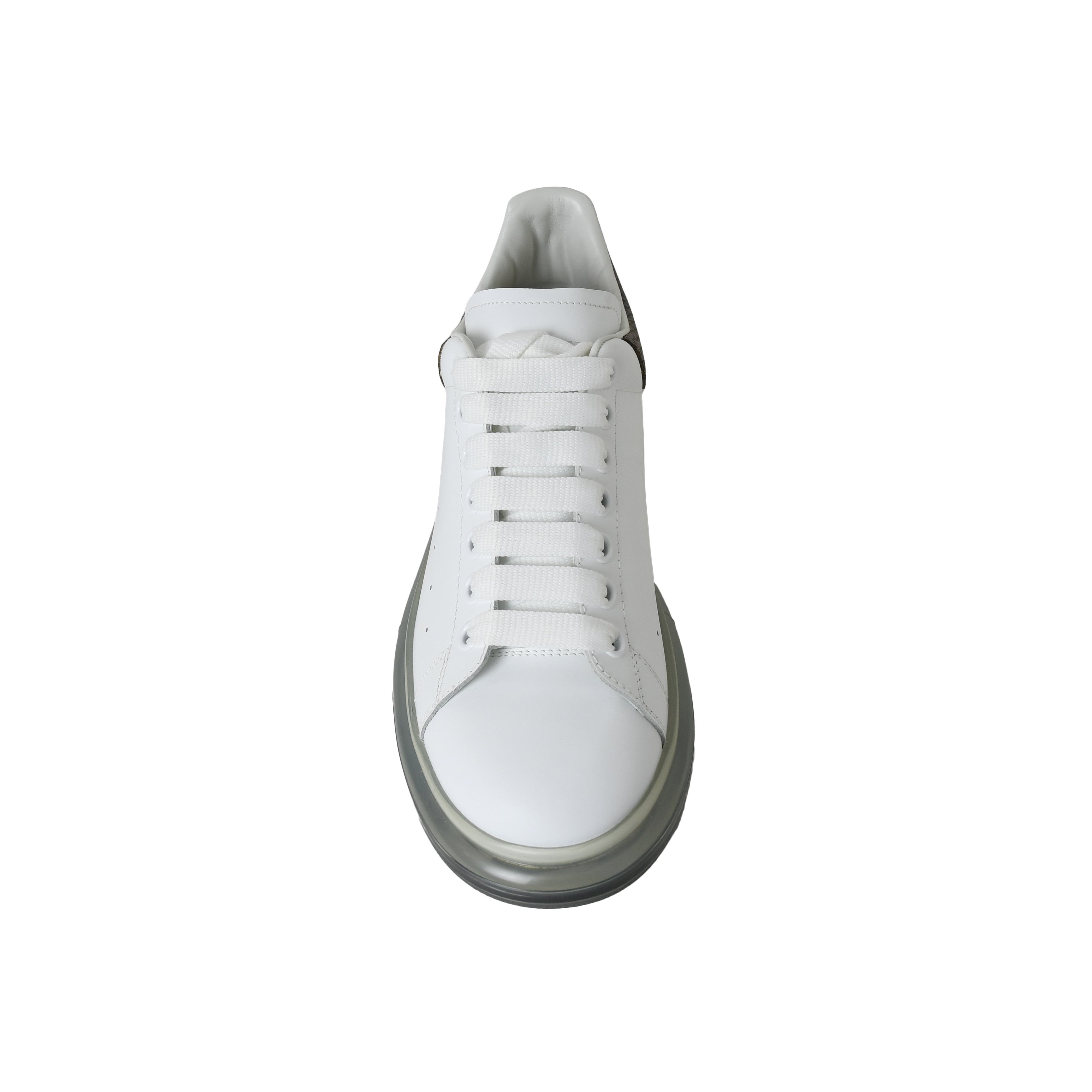 Alexander Mcqueen Larry Leather Sneaker White Brown Transparent - 4