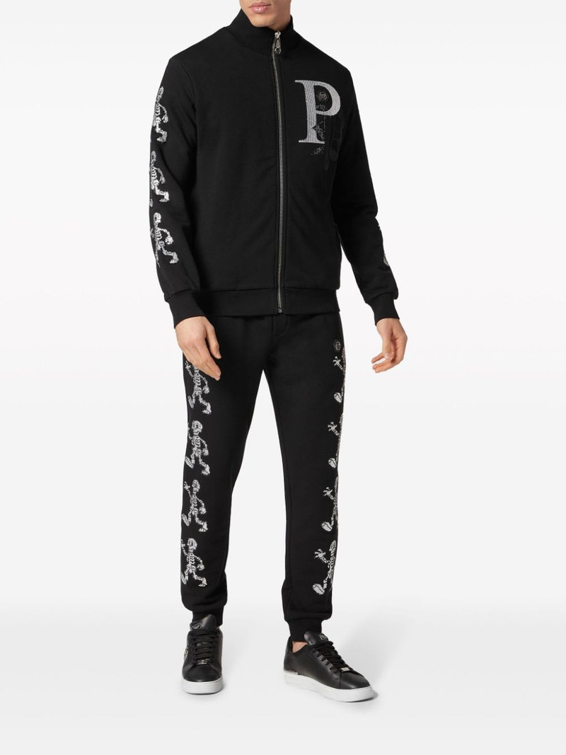 PHILIPP PLEIN skeleton-print jersey tracksuit outlook