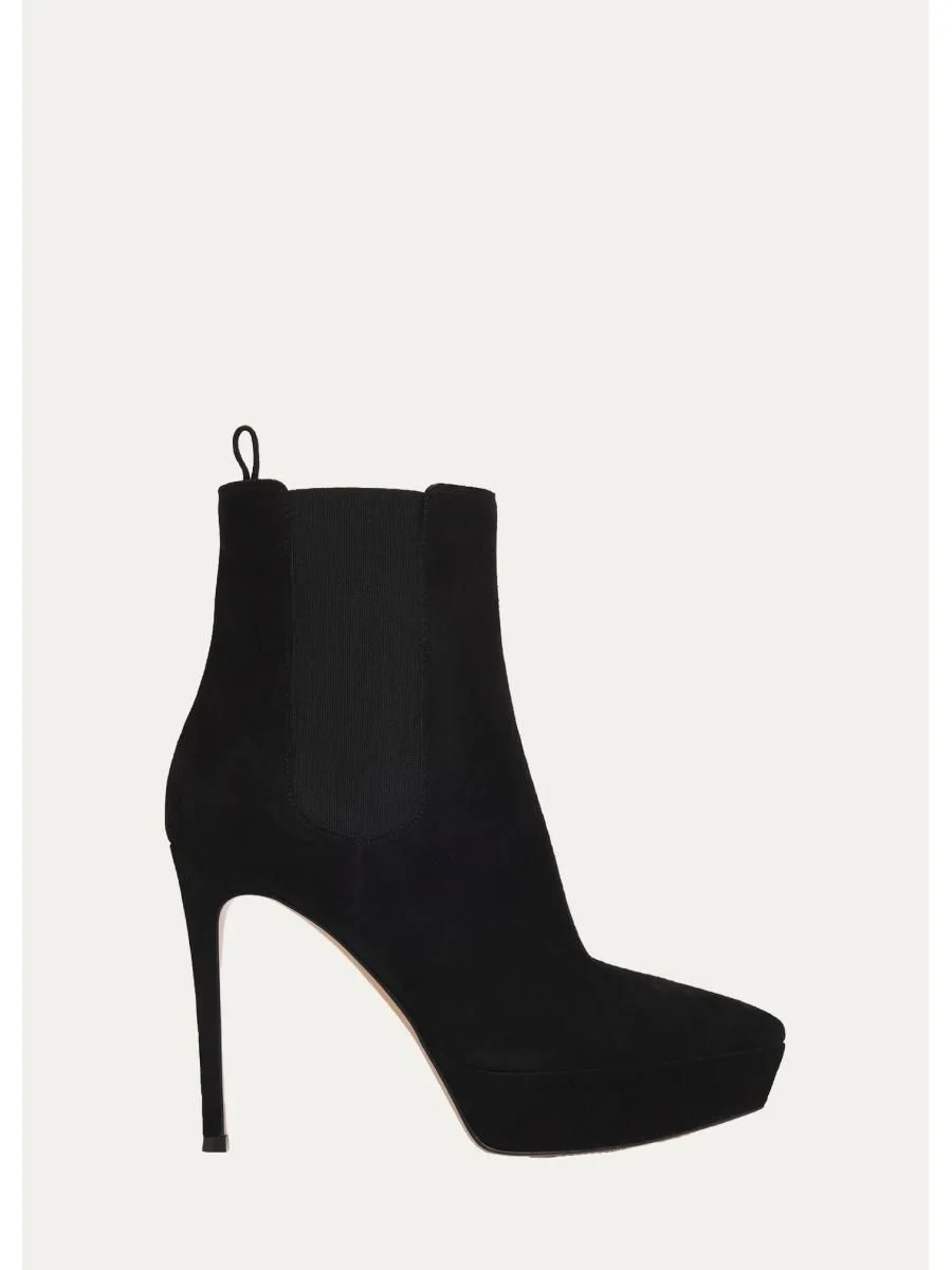 85mm Suede Platform Booties - 1