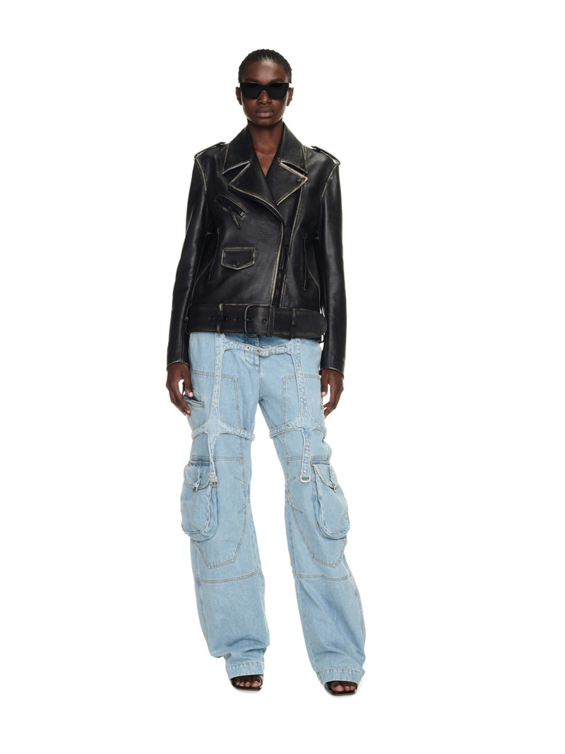 Off-White Bleach Cargo Pkt Over Pant Light Blue N outlook