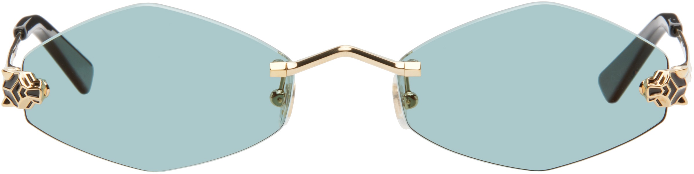 Gold 'Panthère de Cartier' Sunglasses - 2