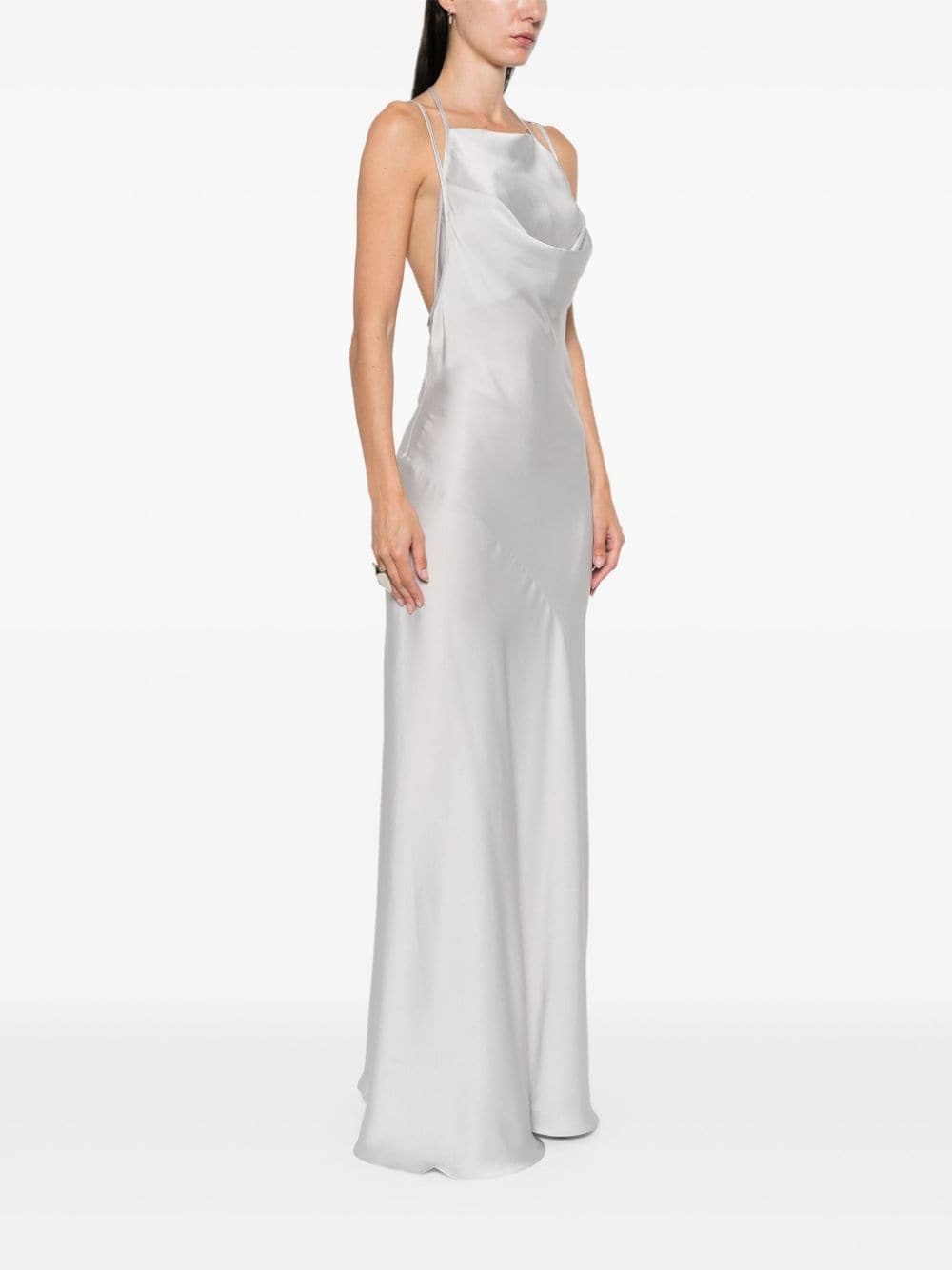 cowl-neck maxi dress - 3