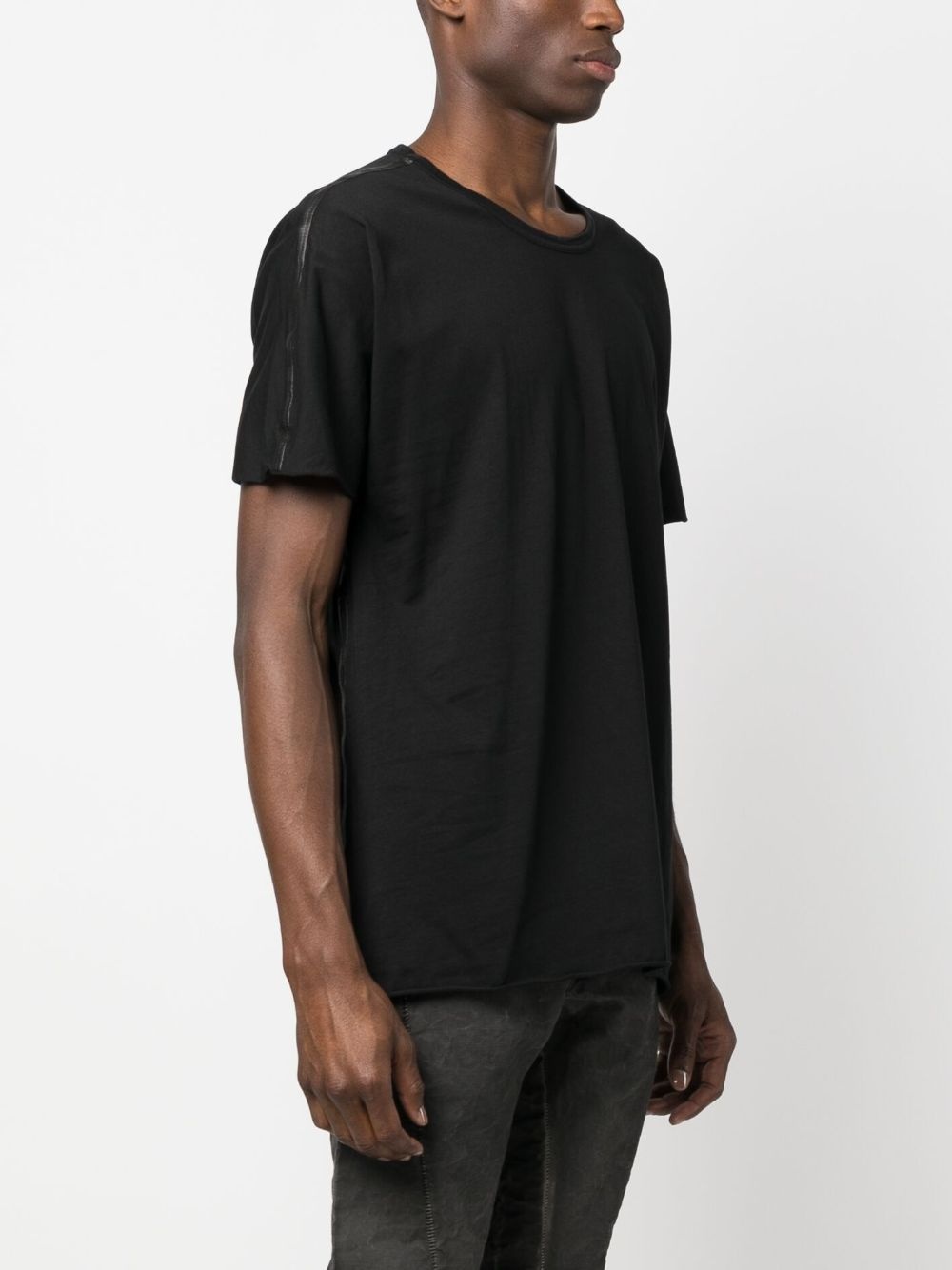Mister leather-straps cotton T-shirt - 3