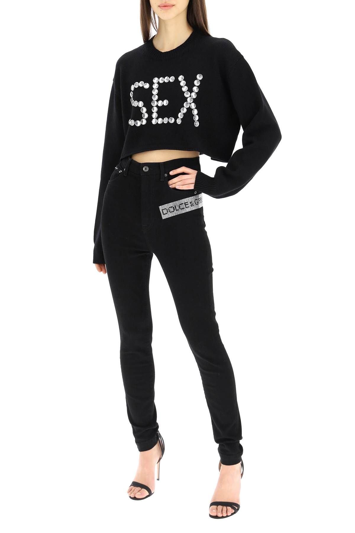 SEX CRYSTAL CROPPED SWEATER - 2