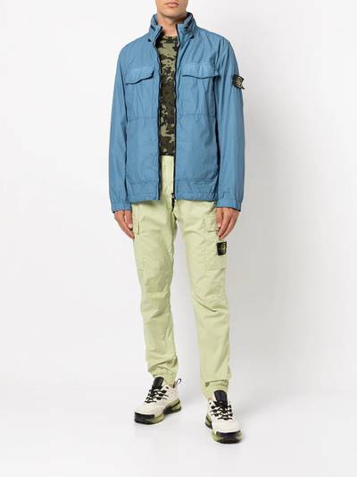 Stone Island Compass-patch zip-up jacket outlook