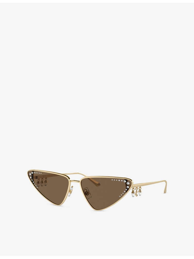 JIMMY CHOO JC4001B Cat-Eye Metal Sunglasses outlook