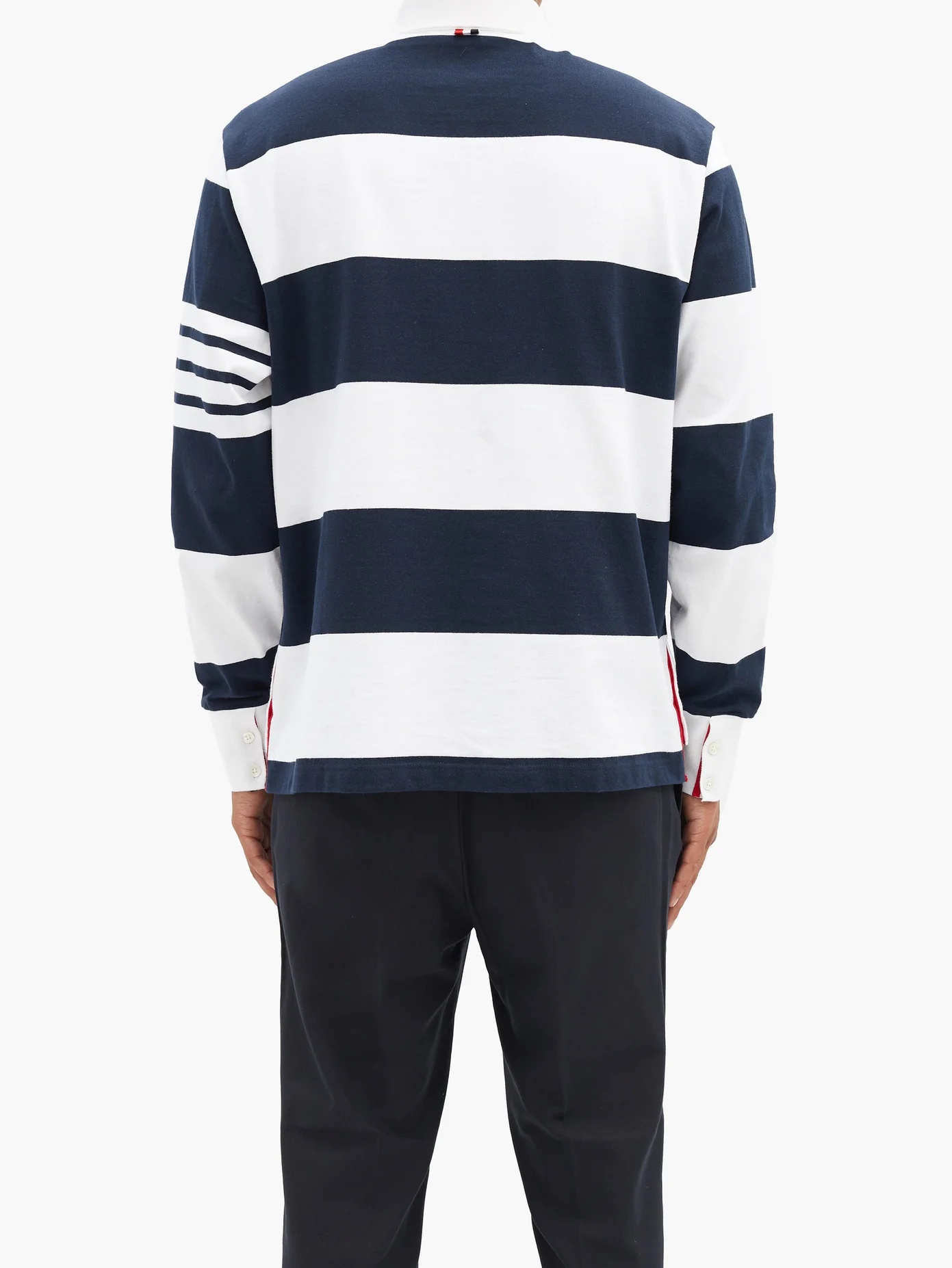 Striped long-sleeved rugby shirt - 5