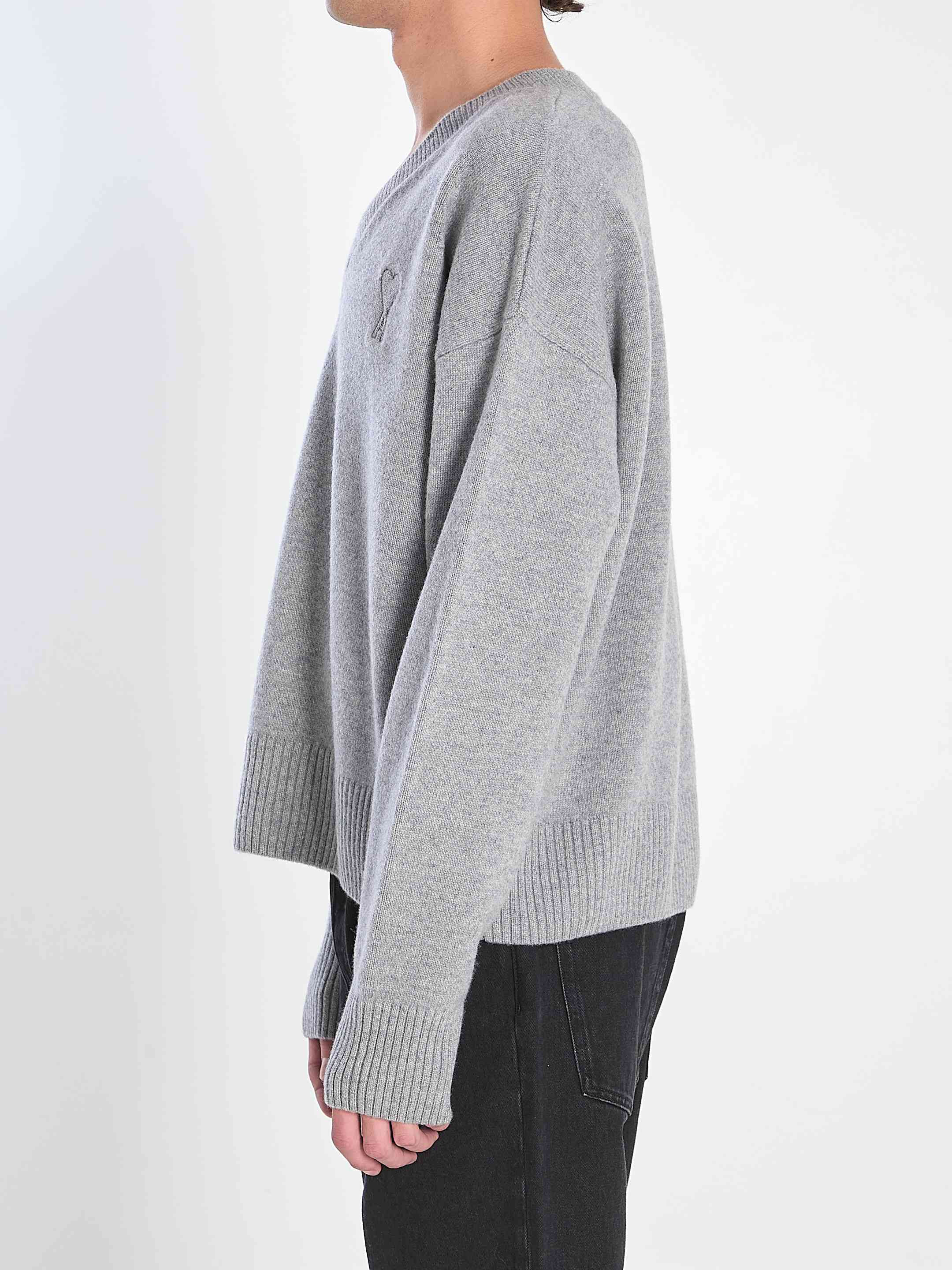 Ami Paris Men V-Neck Sweater - 3