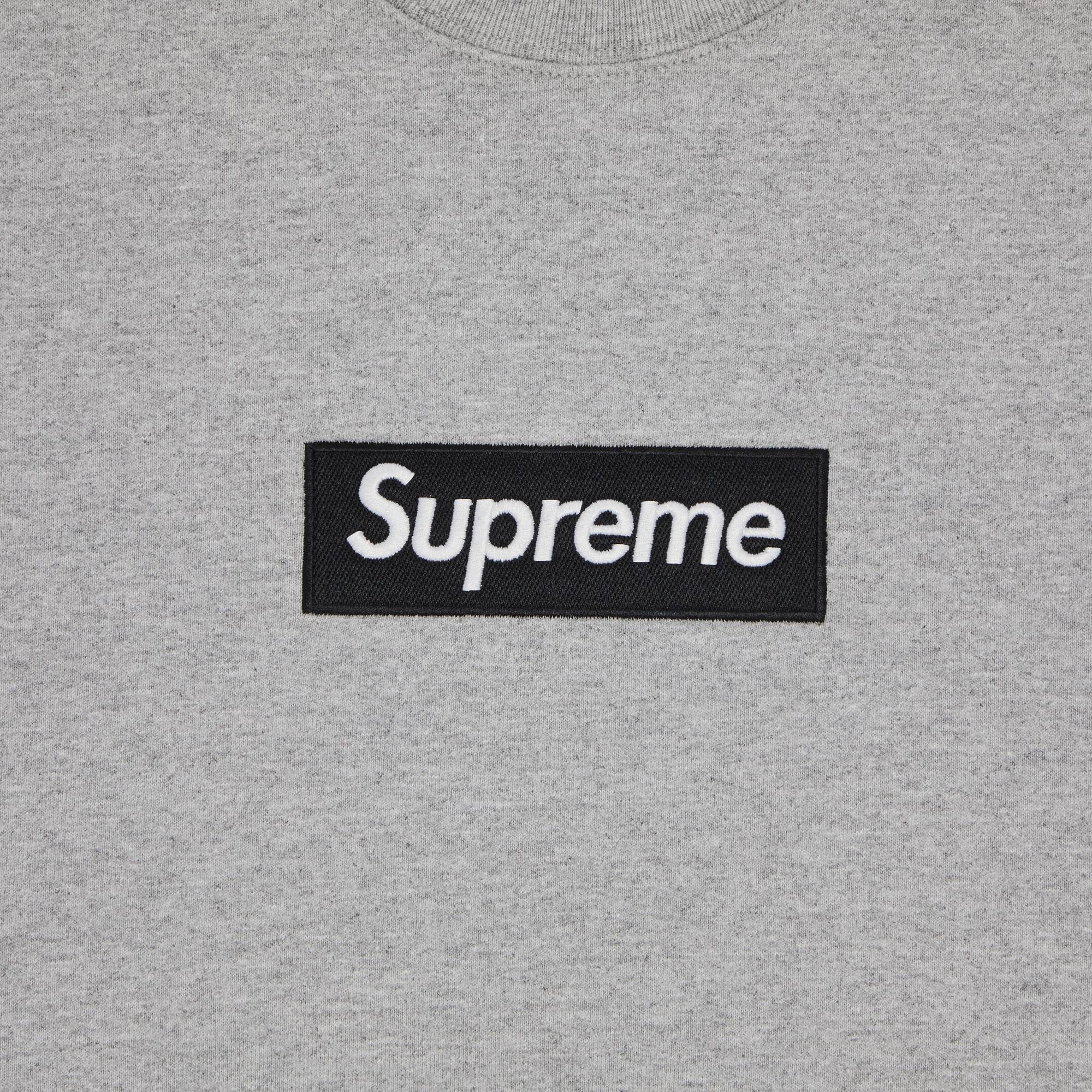 Supreme Box Logo Crewneck 'Heather Grey' - 3