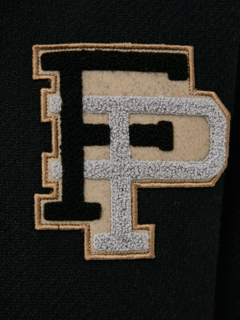 varsity-style logo-patch bomber jacket - 5