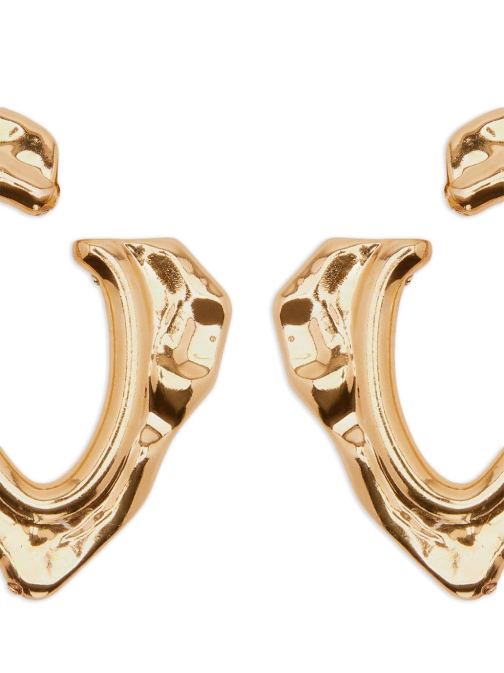 large Abstract O hoop earrings - 2