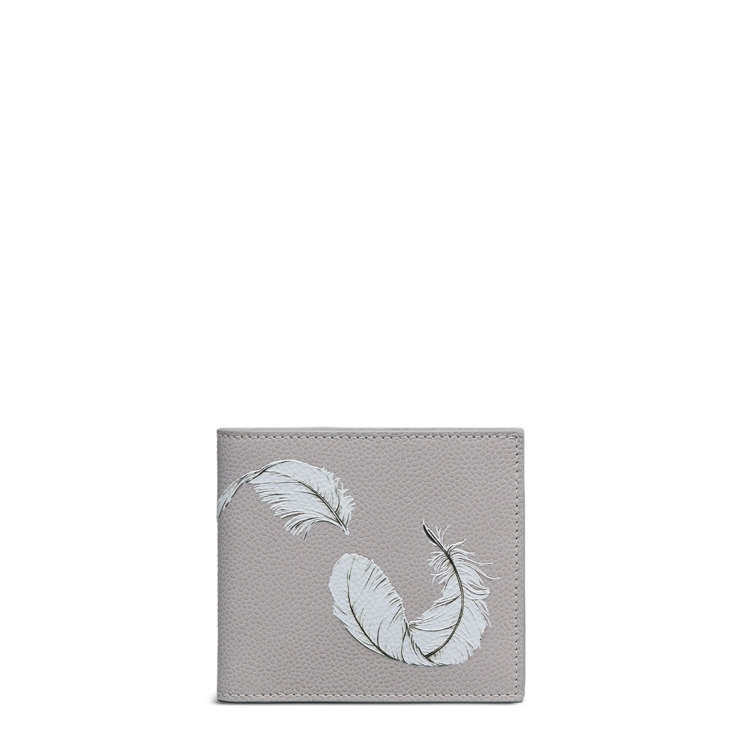 Feather Print Pebble Grain Bilfold Men - 5