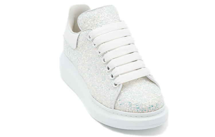 (WMNS) Alexander McQueen Oversized Glitter Sneaker 'Silver' 558944W4SA18316 - 3