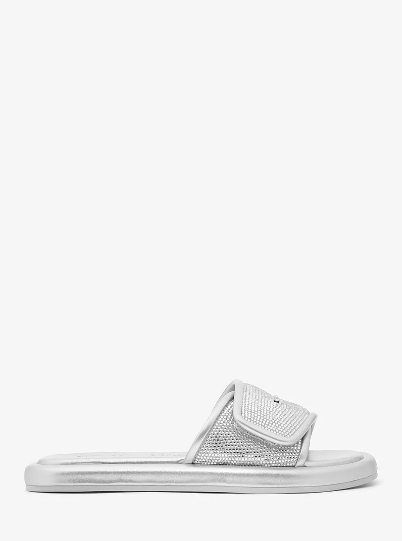 Suki Embellished Metallic Slide Sandal - 1