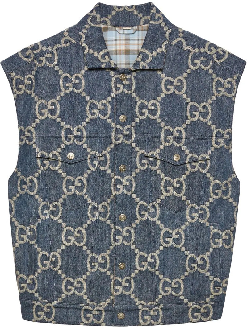 button-fastening reversible GG gilet - 1