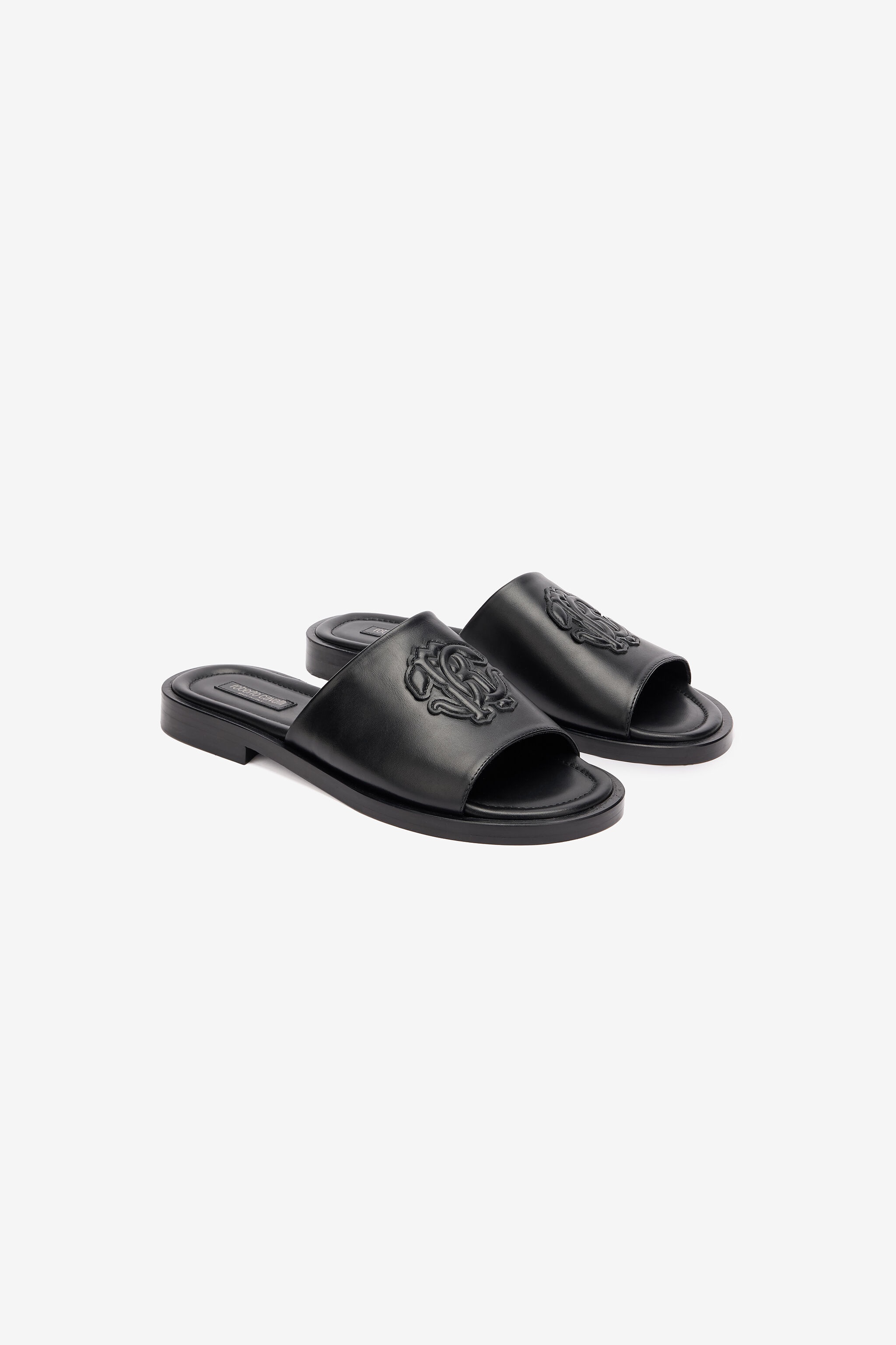 Slides With Mirror Snake Monogram - 2