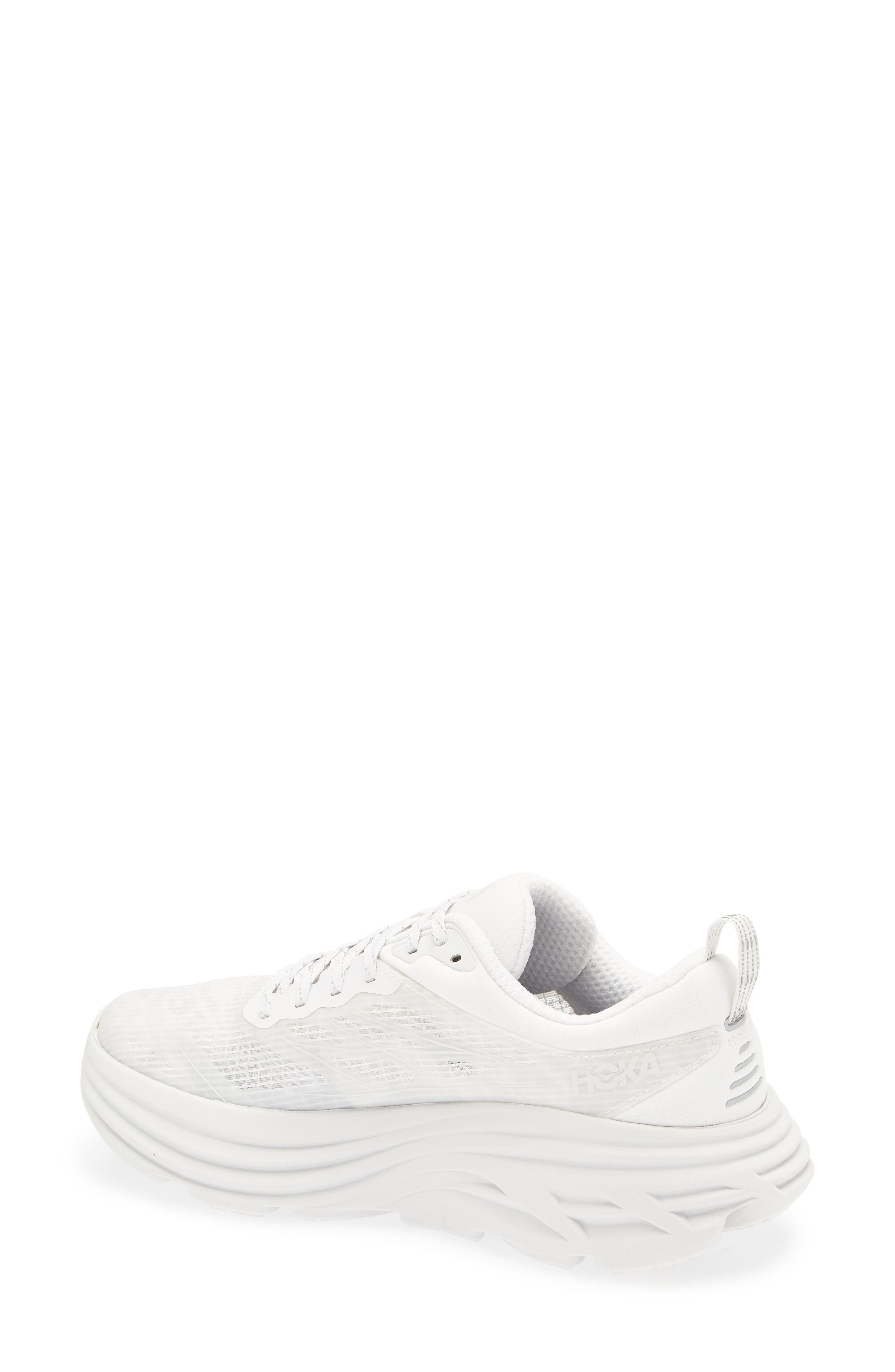 HOKA Bondi 8 Caged Sneaker in White /Cosmic Grey at Nordstrom - 2