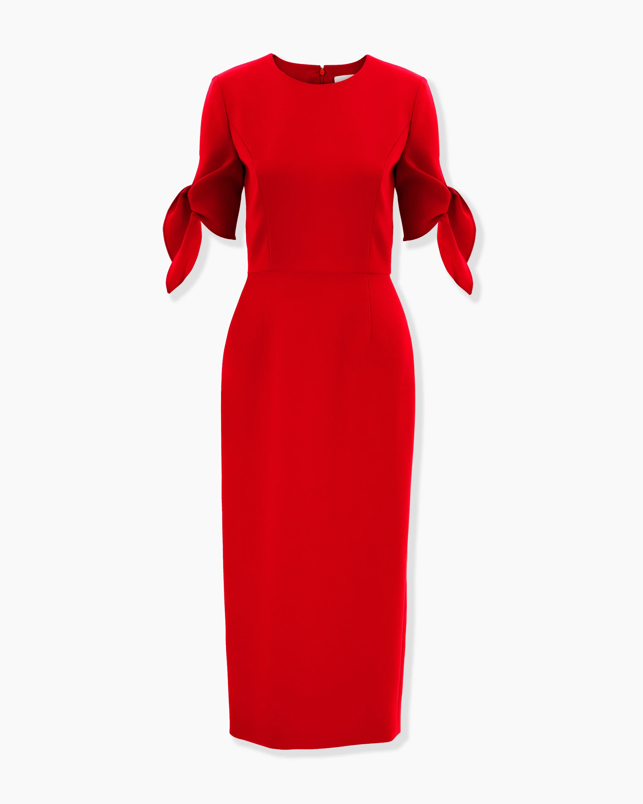 Tie-Sleeve Midi Dress - 1