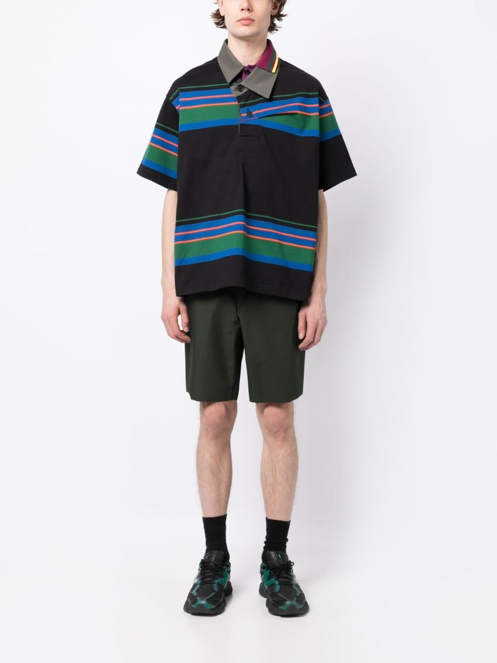 pleated wide-leg tailored shorts - 2