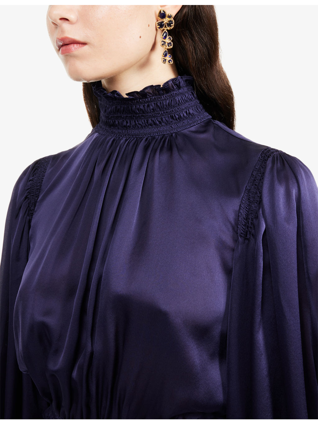 Dream Shirred Silk Blouse - 5