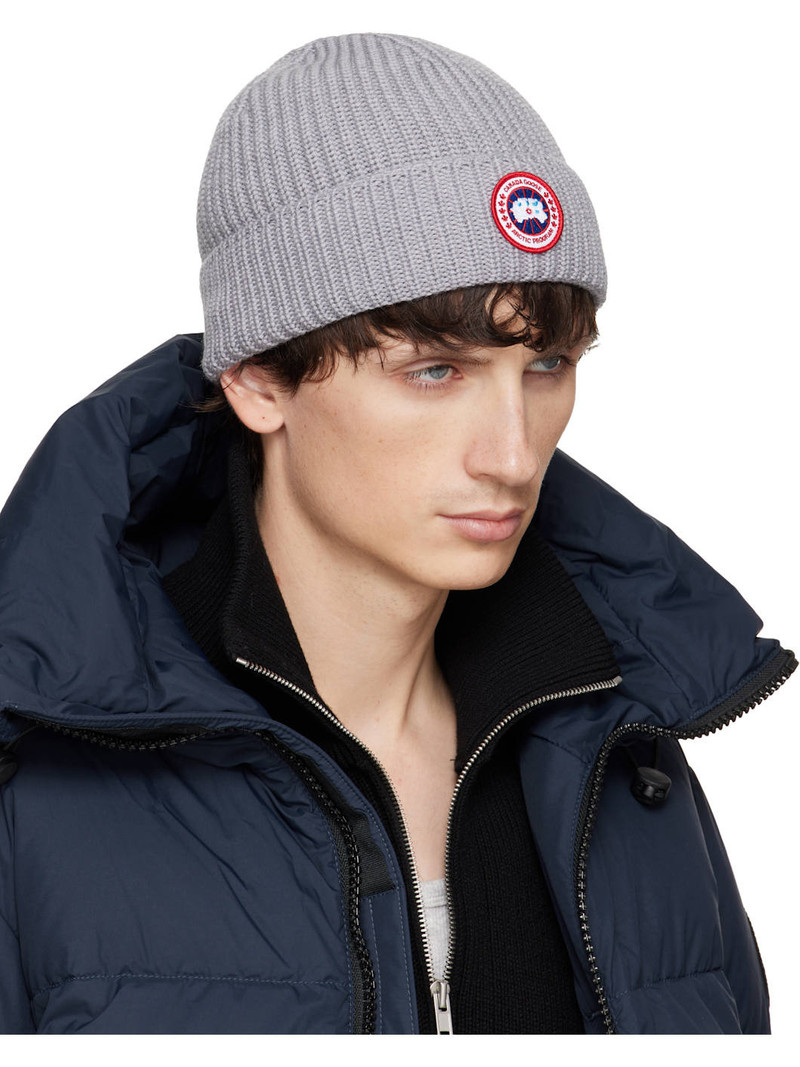 Canada Goose Gray Rib Beanie outlook