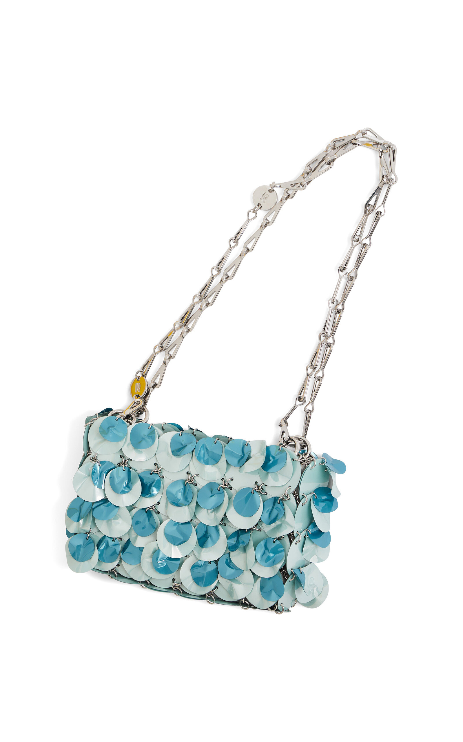 Layered Paillette Shoulder Bag blue - 4