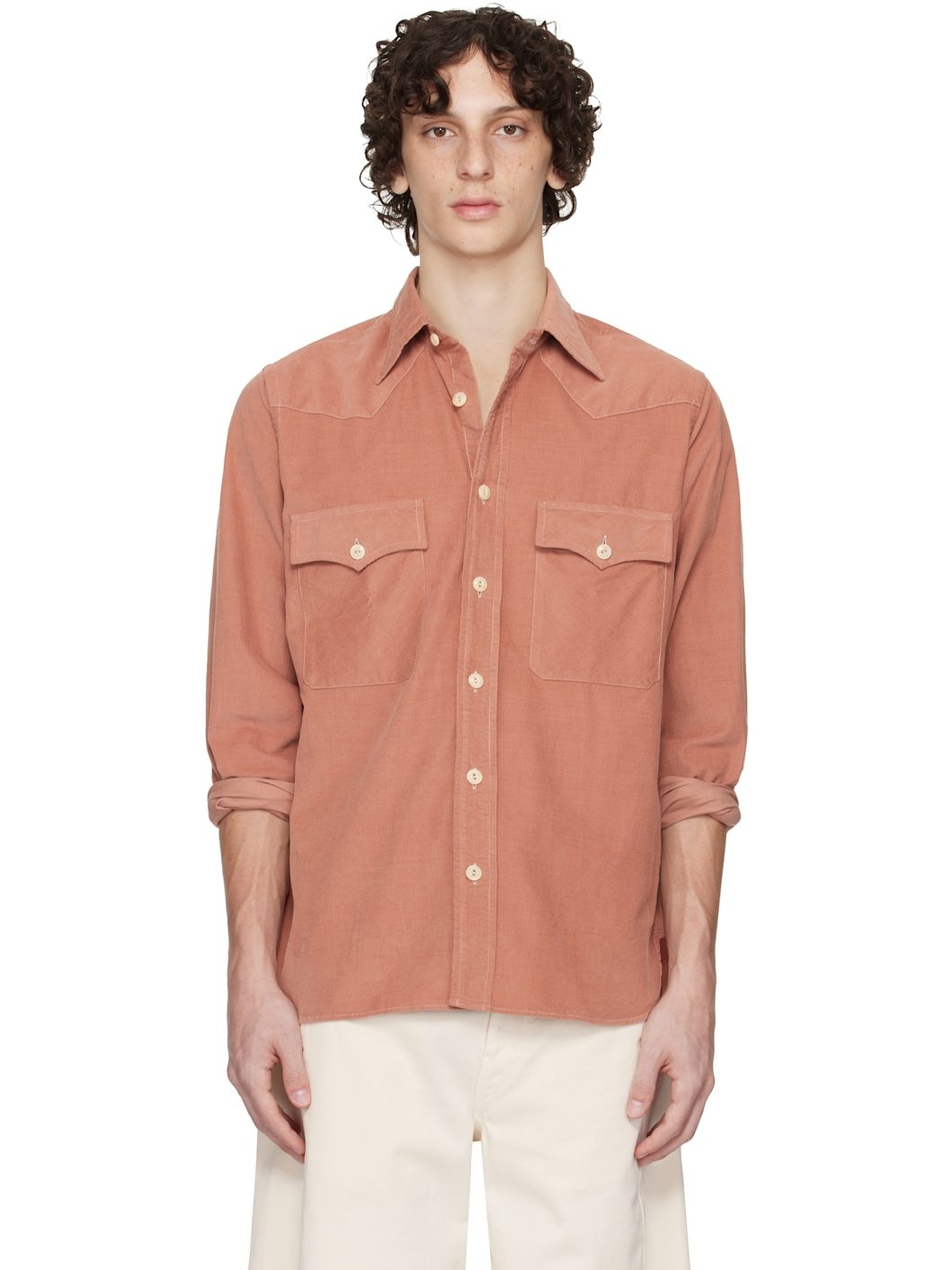 Pink Two-Pocket Western Shirt - 1