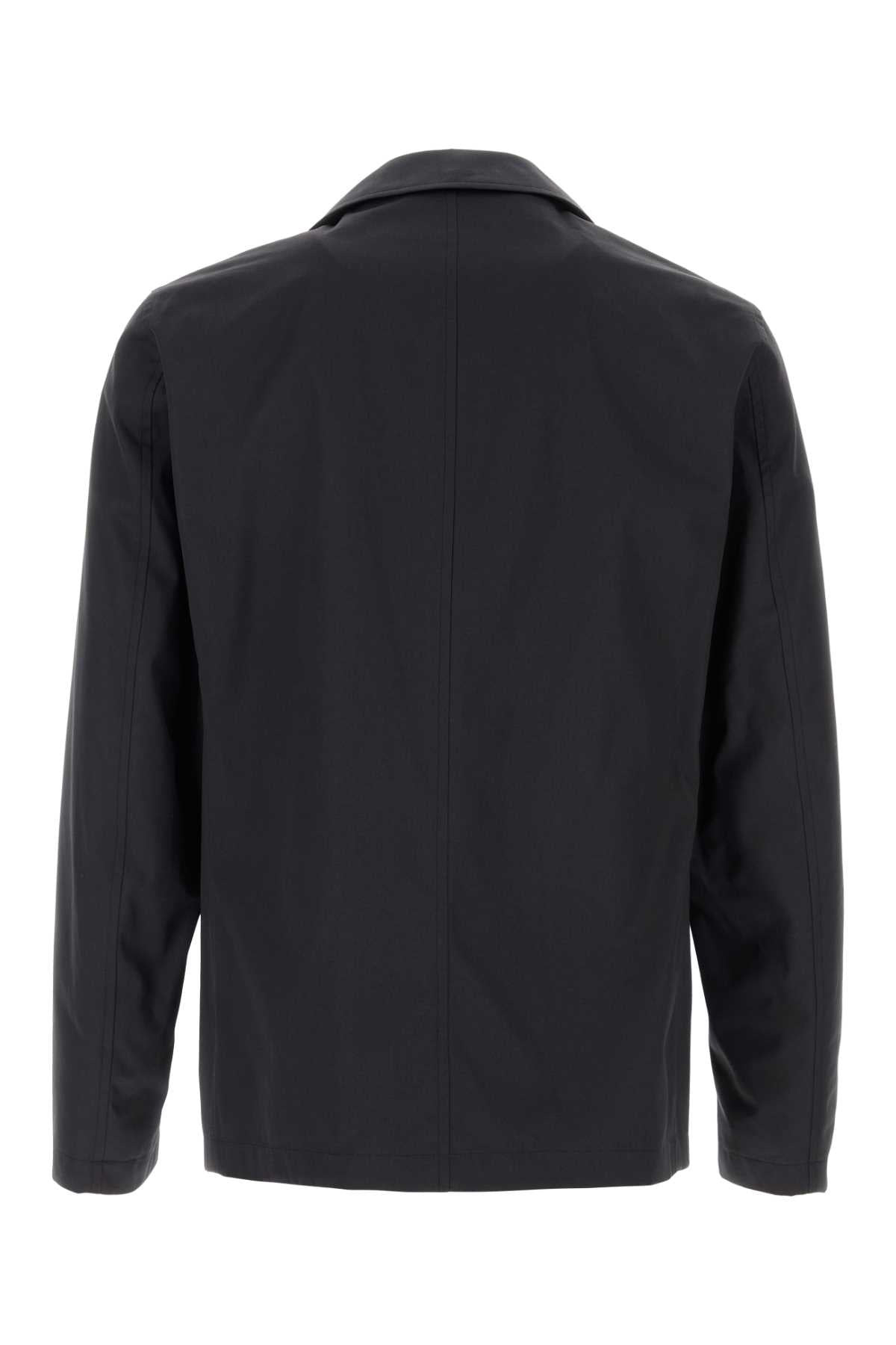 Herno Men Navy Blue Cotton Trench Coat - 2