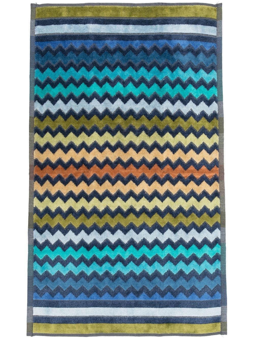 zigzag-print cotton bath towels - 3