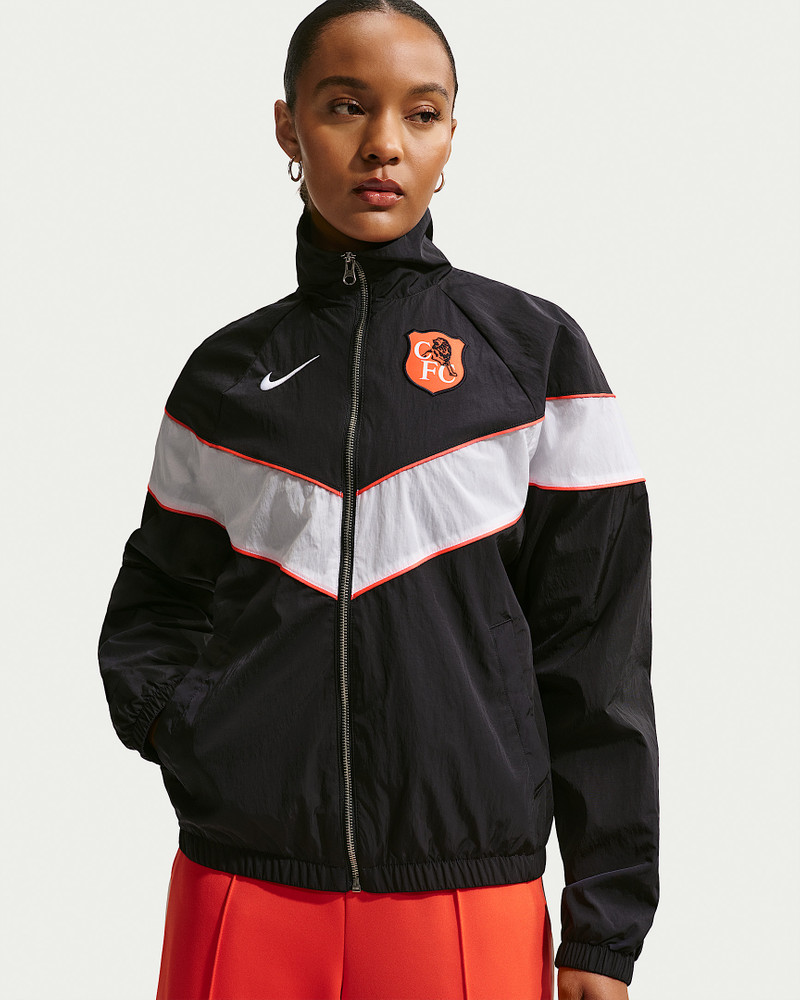Chelsea FC Windrunner Women's Nike Soccer UV Woven Full-Zip Jacket 1