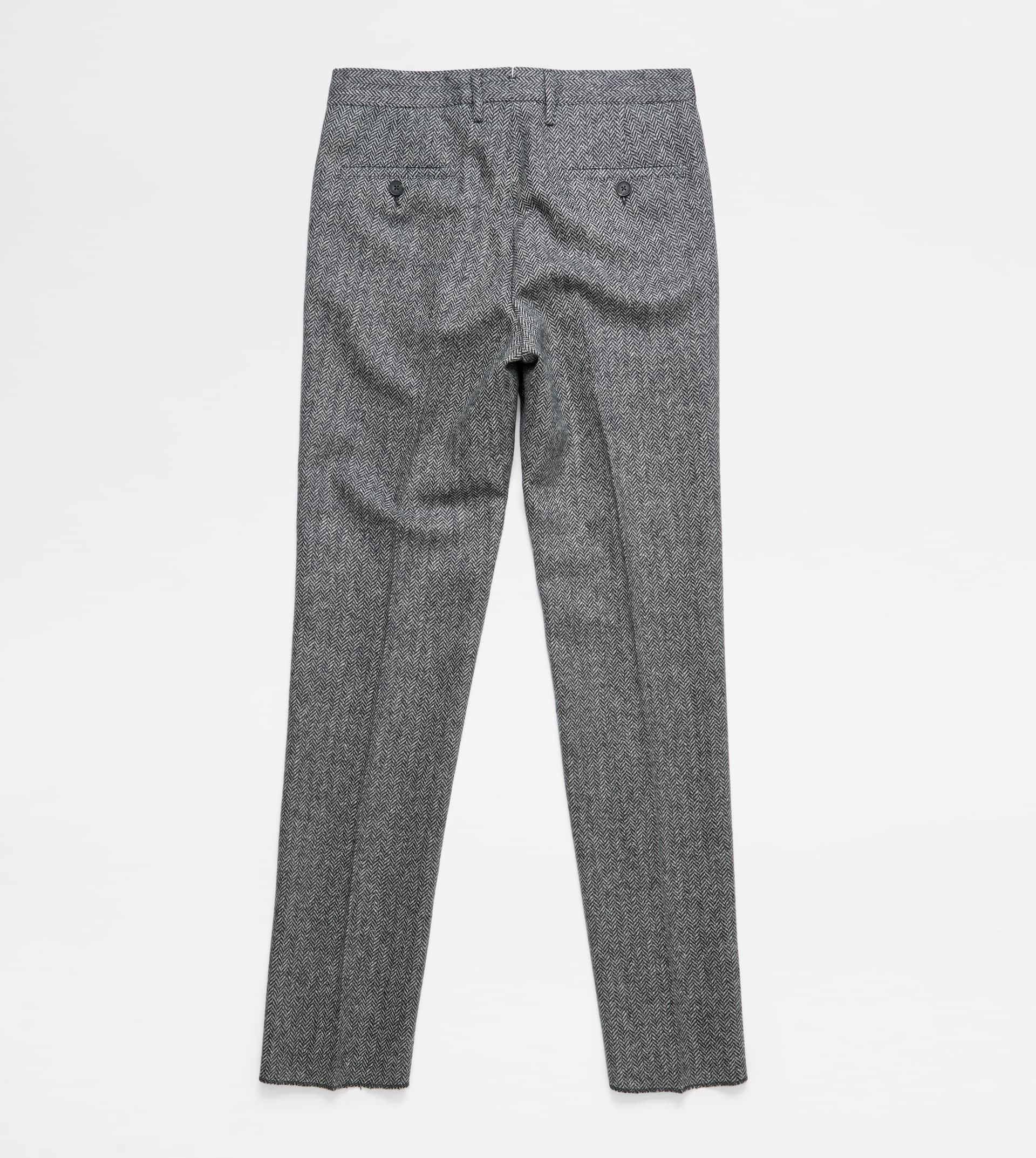 CLASSIC SHETLAND TROUSERS - GREY - 8